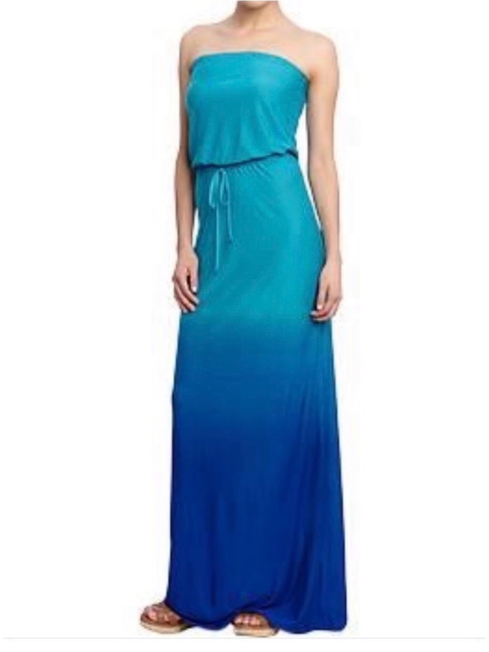 Old Navy Turquoise-to-Royal Blue Ombre Maxi Dress